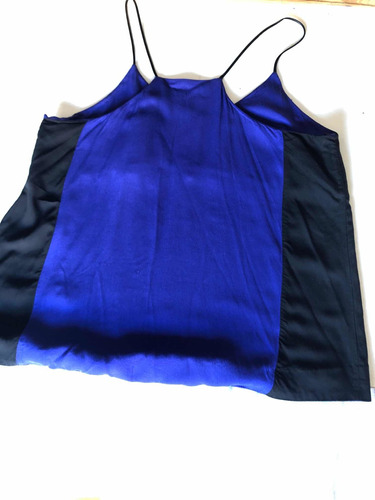Blusa Mujer Azul Electrico Y  Negra , H & M ,importada Usa
