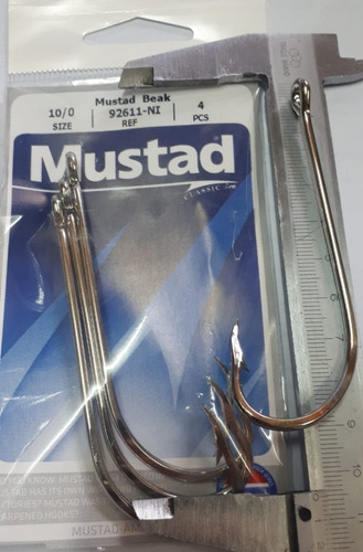 Anzuelo Pata Larga Surubi Dorado Pati Mustad 92611 10/0 X4