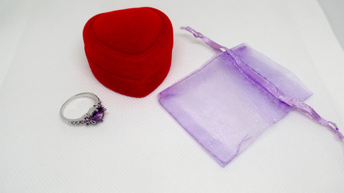 Anillo De Compromiso De Plata De Ley