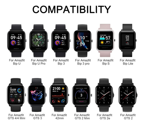 Correas De Silicona Suave Para Reloj Amazfit Gts 4/3 Y Bip 3