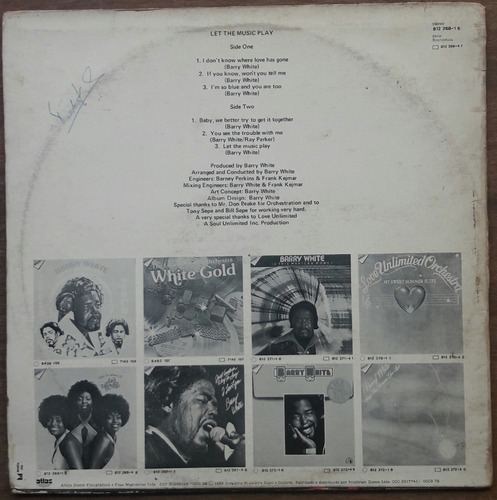 Lp Barry White Let The Music Play 1983 Nacional Vinil (Usado)