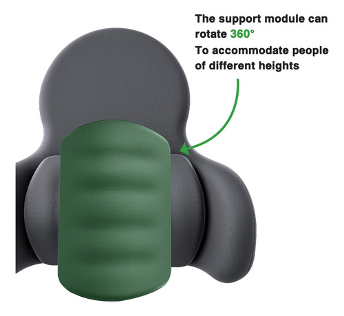 Almohada Lumbar Ergonómica Espuma Viscoelástica Para Silla