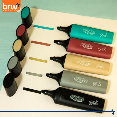 Marcadores Resaltadores Vintage Blister X5 Colores Brw
