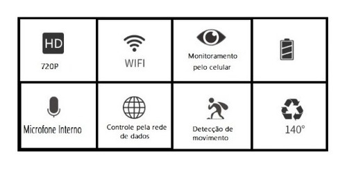 Imagem 5 de 5 de Mini Câmera Wifi Ip Filma No Escuro Com Infra Espiã Portátil