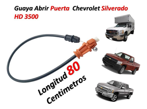 Guaya Abrir Apertura Puerta Chevrolet Silverado 80 Cm