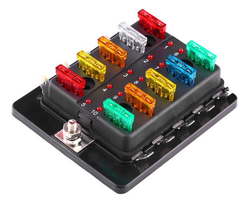 Kit De Advertencia Led Holder 10 Vías Circuit Blade Block Pa