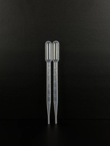 Pipeta Pasteur De Plástico De 3 Ml: 100 Unidades Para Labora