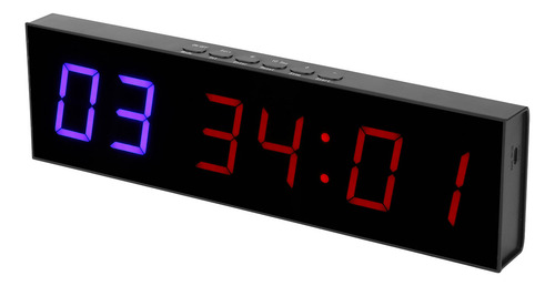 Sport Timer Gym Interval 6 Bit Led Workout Countdown Up