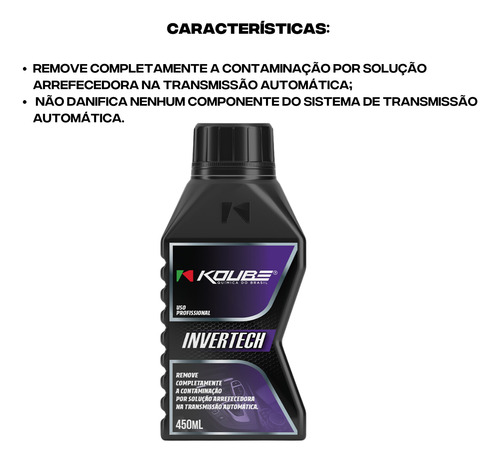 Invertech Remove Óleo Trasmissão Automática Koube 450 Ml