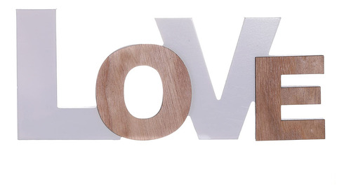 Letrero De Madera Con Letra Love Para Mesa Independiente, Le