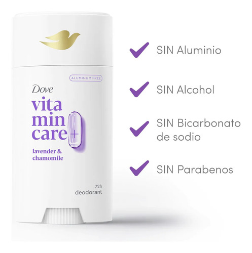 Dove Desodorante Vitamin Care + Lavender&chamomile En Barra Lavender Y Chamomile