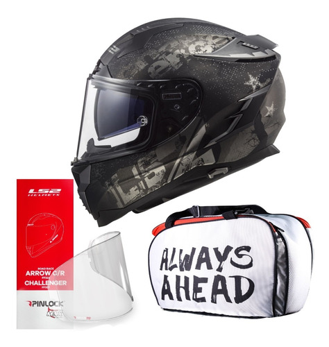 Capacete Ls2 Ff327 Challenger Flex + Pinlock + Bolsa