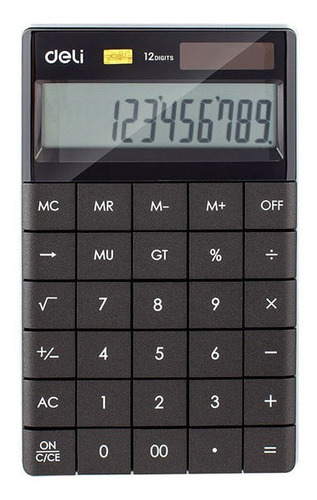 Calculadora De Escritorio Negra Deli E1589