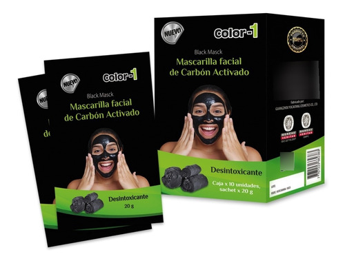 Mascarilla Facial De Carbon Activado Sac - G A $125