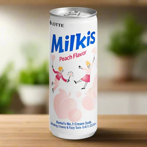 Soda Sabor Durazno Milkis Peach X 250 Ml Bebida Coreana