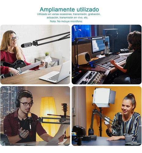 ^ Estudio De Micrófono Soporte Brazo Para Grabación
