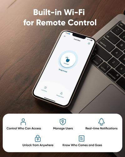 Cerrojo Wifi Smart Lock Eufy Security C30 Con Entrada Sin Ll