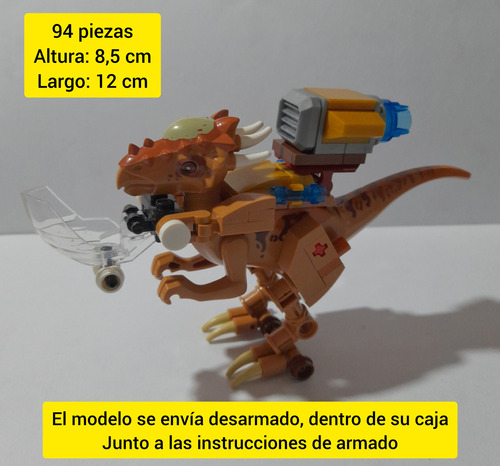 Pack Dinos: Revista + Crayones +stickers + 2 Dinos P/ Armar