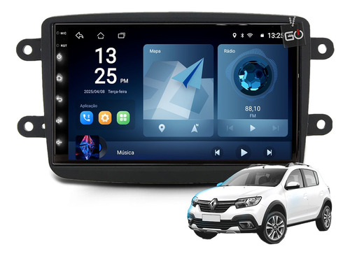 Kit Multimidia Com Android Sandero 7pol Carplay Kit Completo
