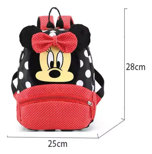 Mochila Disney Minnie Lunares De Lujo 28x22x9cm