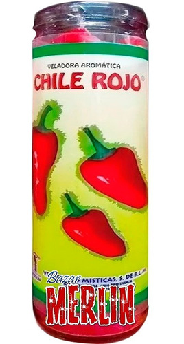 Veladora Chile Rojo - Corta Brujería Y Daños En Ti