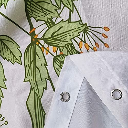 Riyidecor - Cortina De Ducha Con Diseño De Flores Silvestres