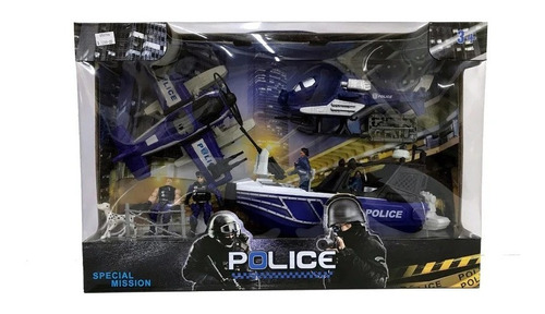 Playset Policía Grande Muñecos Accesorios Niños - Del Tomate