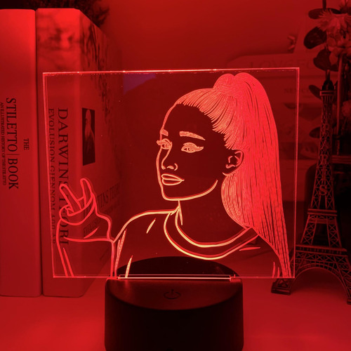 3d Cantante Ariana Grande Led Luz De Noche Para Decoración D