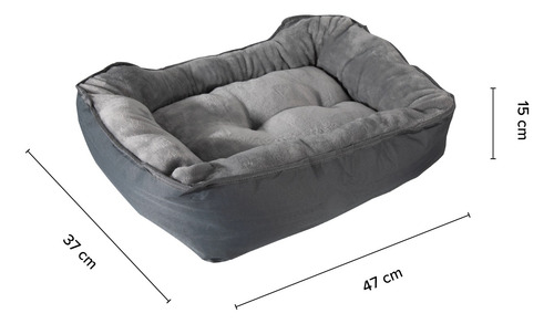 Imagen 4 de 4 de Cama Samba Para Perros Pequeños Color Gris Claro