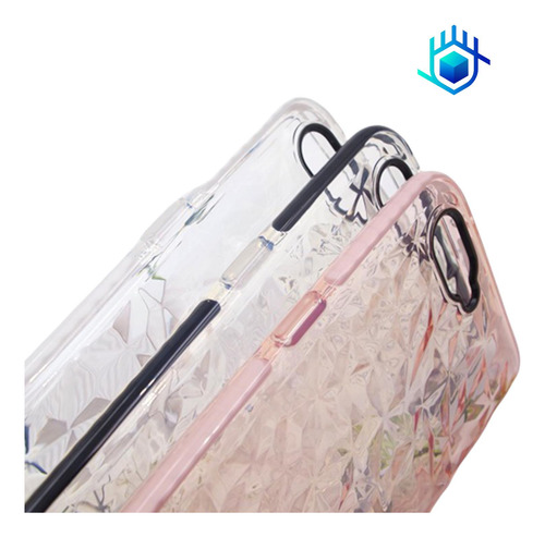 Case Para iPhone De Diamantes 3d Goma Gruesa Relieve Resistente Uso Rudo Hombre Mujer Dama Funda Bordes Con Airbag Moda