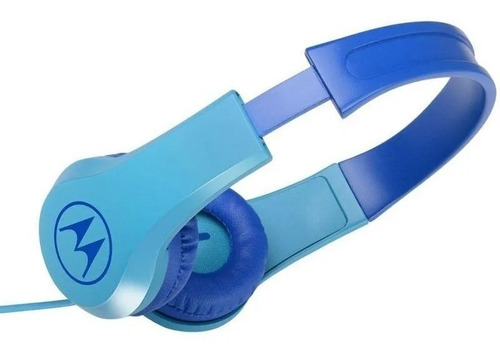 Fone De Ouvido Motorola Squad 200 Kids Com Fio Azul Original Cor Azul