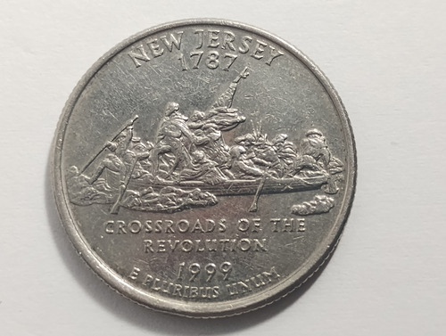 Moeda Quarter Dollar 1999 New Jersey Eua Mbc (Usado)