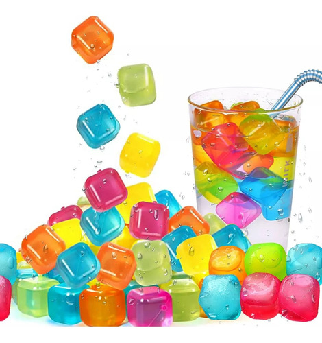 Cubos De Hielo Reutilizable Silicona Varios Colores X20 Und