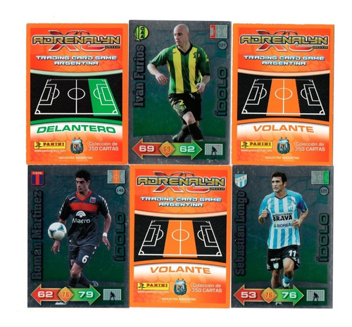 Cartas Adrenalyn Futbol Argentino 2012 Metalizadas 