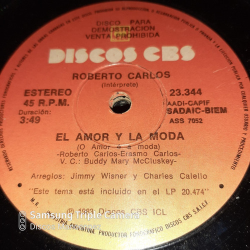 Simple Roberto Carlos Discos Cbs C12
