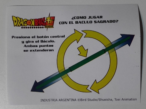 Báculo Sagrado Dragón Ball Super Scouter + Sobre Con Cartas (Usado)