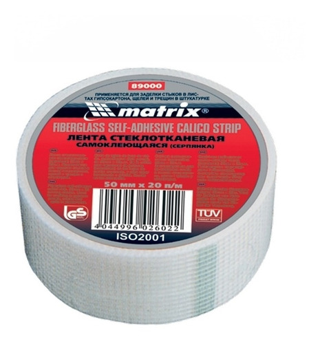 Fita Telada Para Drywall 50 X 20m Mtx Fibra De Vidro