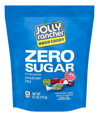 Jolly Rancher Zero Sugar Assorted Fruit Flavored Hard Candy,