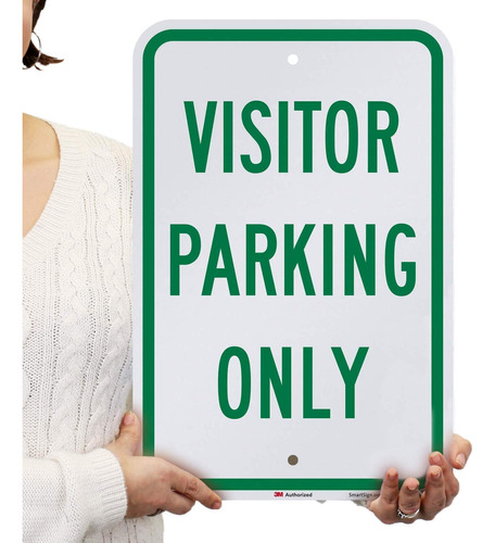 Smartsign 18 X 12  Basics  Visitor Parking Only  Señal Metal