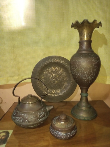 Set Adornos De Bronce De La India (Usado)