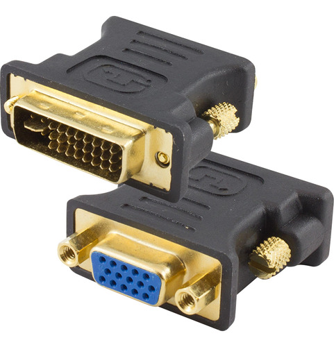 Adaptador Conector Dvi Macho X Vga Fêmea Db15 24+5 Pinos