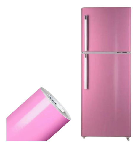 Adesivos Rosa Para Geladeira Móveis Lavável Rolo 1m X 6m