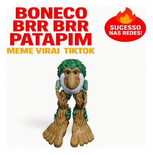 Brainrot Italiano Meme Boneco Brinquedo Articulado 3d Tiktok