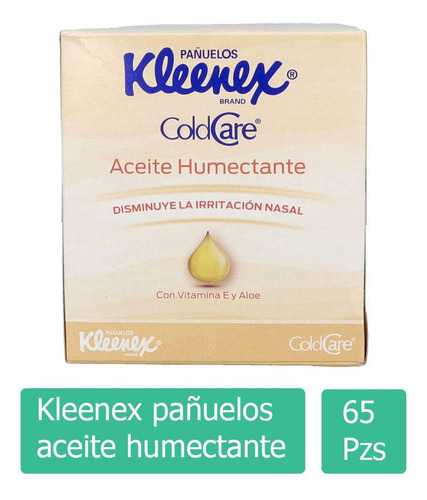 Pañuelos Faciales Kleenex Cold Care Aceite Humectante 66 Pañuelos