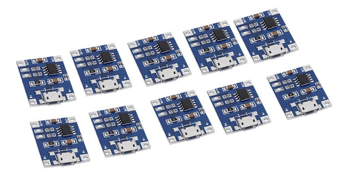 Módulo De Carga 5v Micro Usb 10 Unidades Para Batería Litio