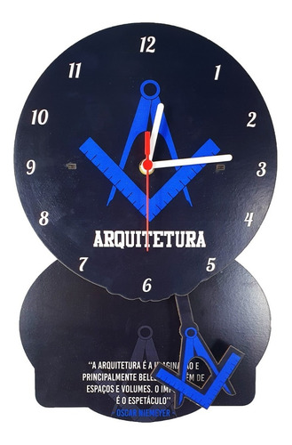 Relógio De Pendulo Arquitetura Profissão Arquiteto Mdf