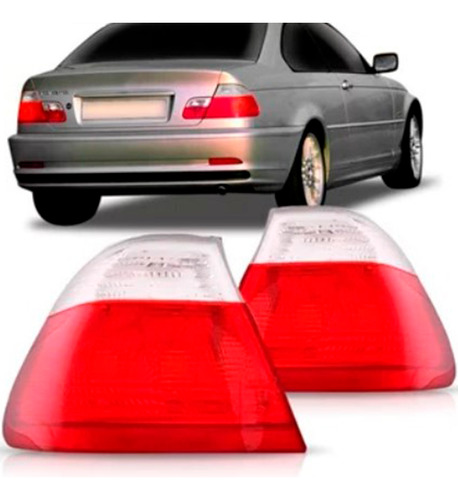 Lanterna Bmw S3 Coupe 99 2000 2001 2002 03 Cristal Vermelho