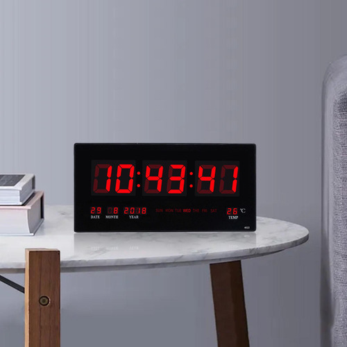 Reloj De Pared Digital De Gran Tamaño Con Temperatura De