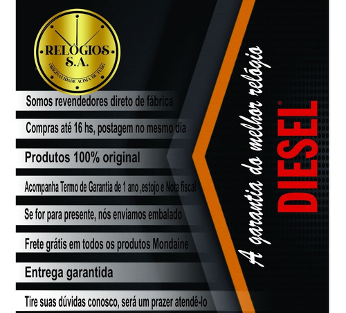 Relógio Diesel Masculino Original C/garantia E Nf Dz4308/1pn