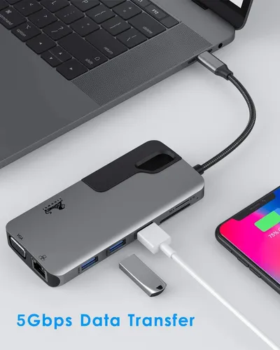 Adaptador Usb C A Hdmi Ethernet Rj45 Macbook Usb Win